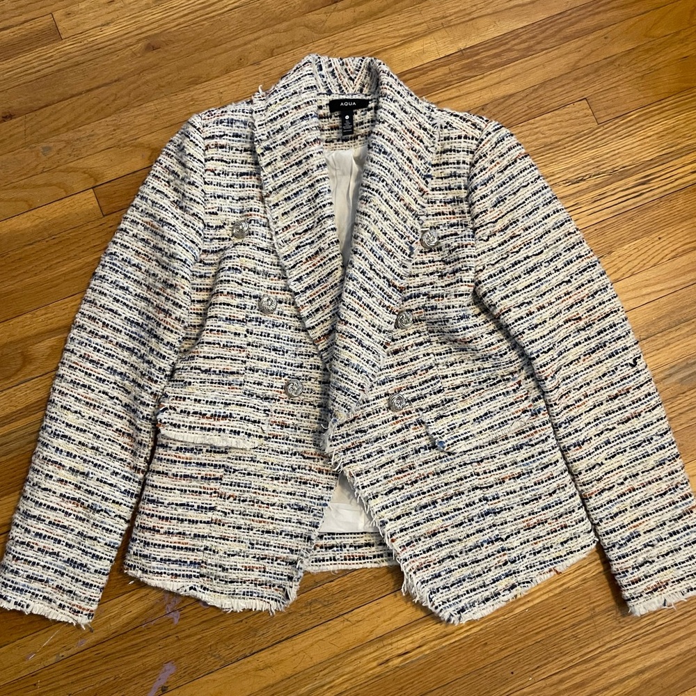 Aqua Multicolor Textured Jacket - image 1
